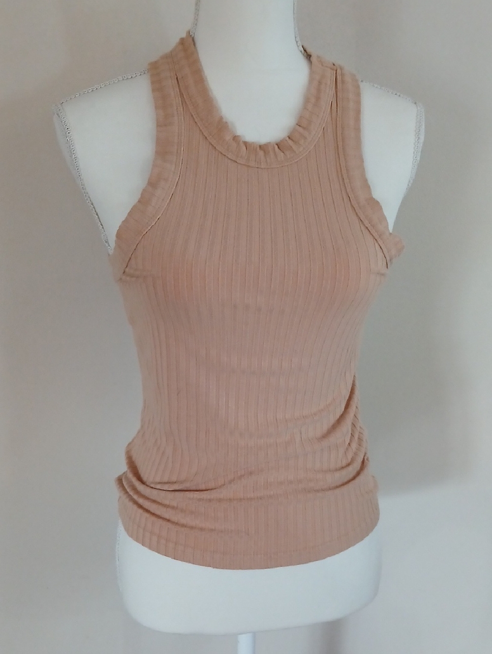 FP Movement by Free People Ribbed Tank Top in Light Nude